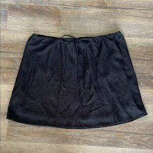 H&M Black Mini Skirt linen-look